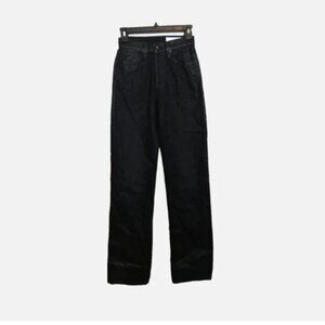 rag & bone size 23 Alex Straight Leg Jeans Black High Rise Coated NEW